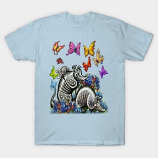 Dillos Wildflowers Butterflies T-Shirt